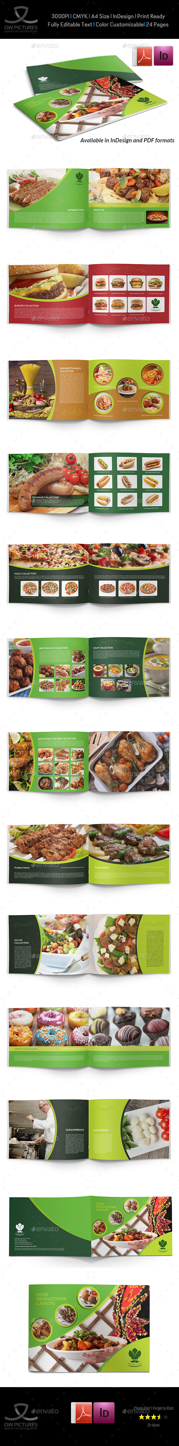Food Products Catalog Brochure Template - 24 Pages - Catalogs Brochures