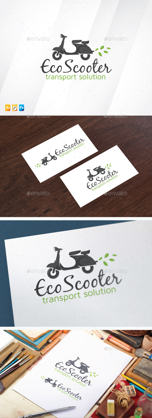 Eco Scooter - Vector Abstract