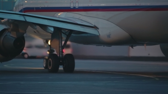 Hot Air Behind The Aircraft Engine.