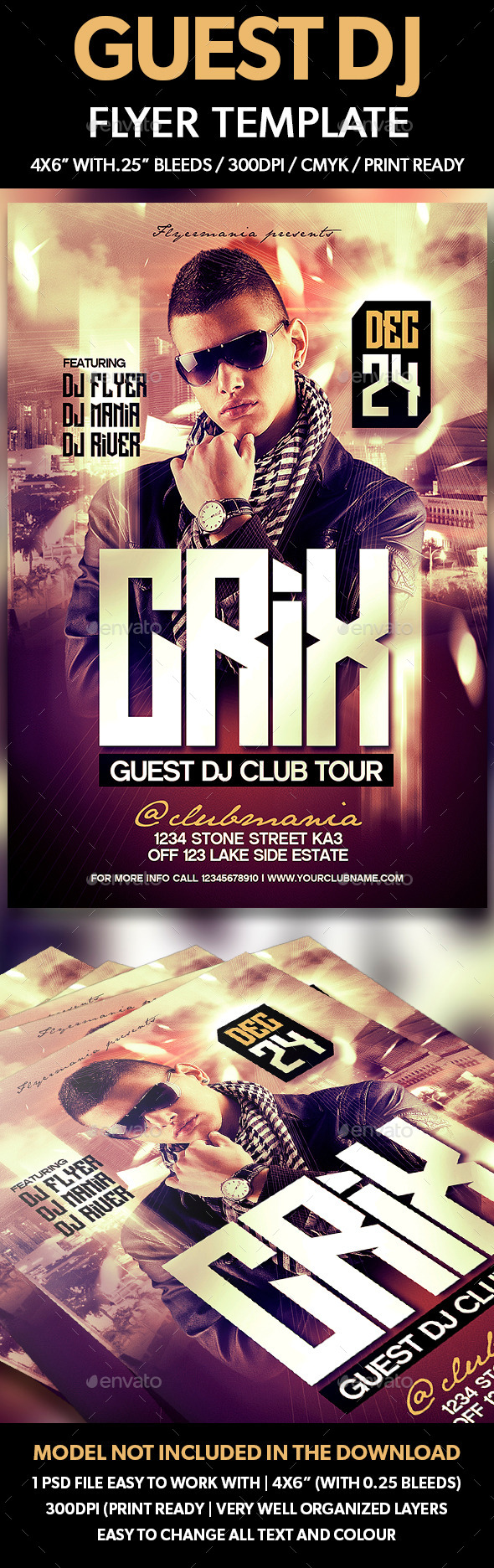 Guest DJ Flyer Template - Flyers Print Templates
