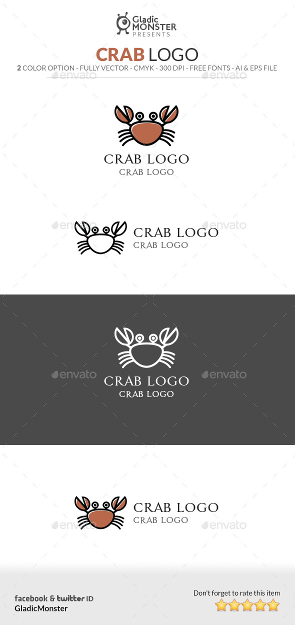 Crab Logo - Animals Logo Templates