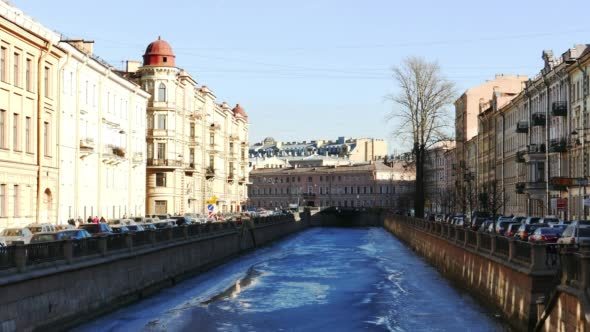 Griboedov Channel In St. Petersburg, Russia