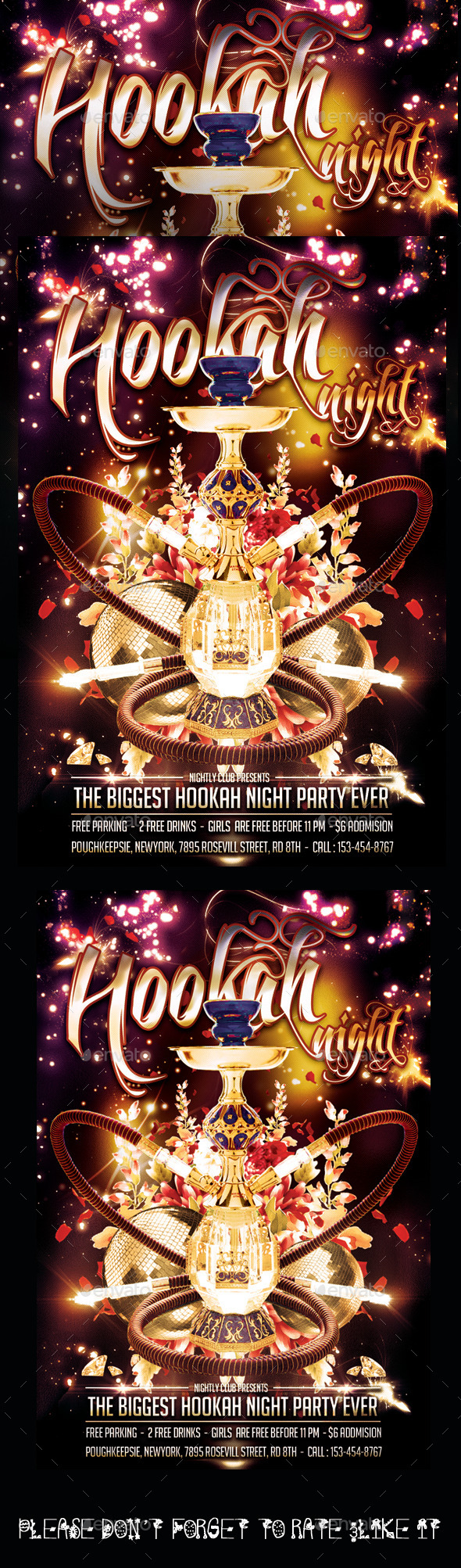 Hookah Night Flyer - Flyers Print Templates