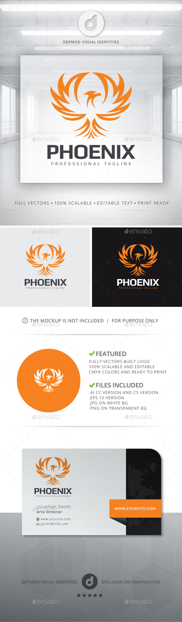 Phoenix V.02 Logo - Animals Logo Templates