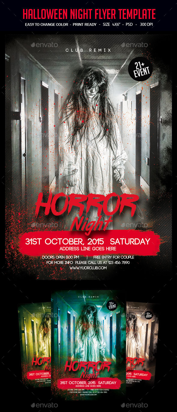 Halloween Night Flyer Template - Clubs & Parties Events