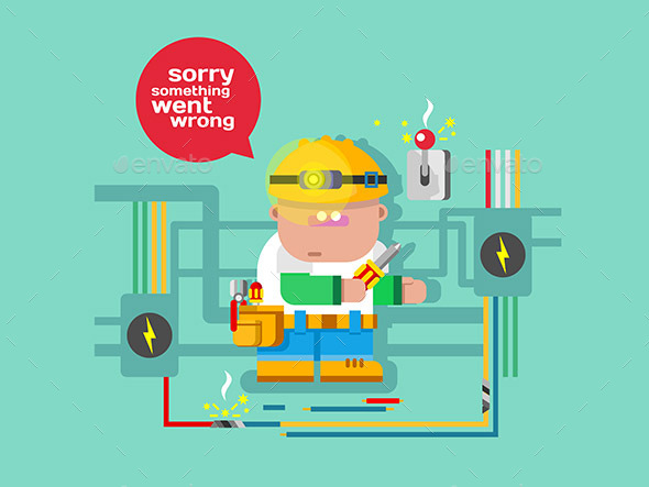 Website Error Page Concept - Web Technology