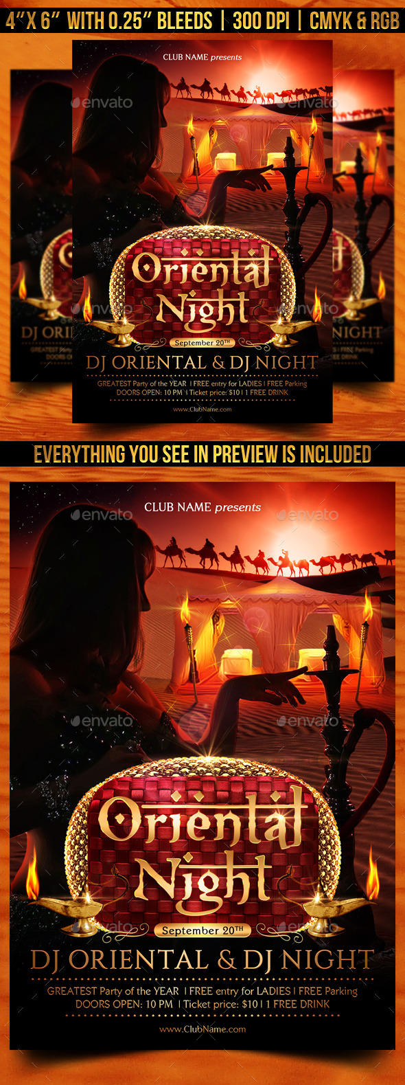 Oriental Night Flyer Template - Clubs & Parties Events
