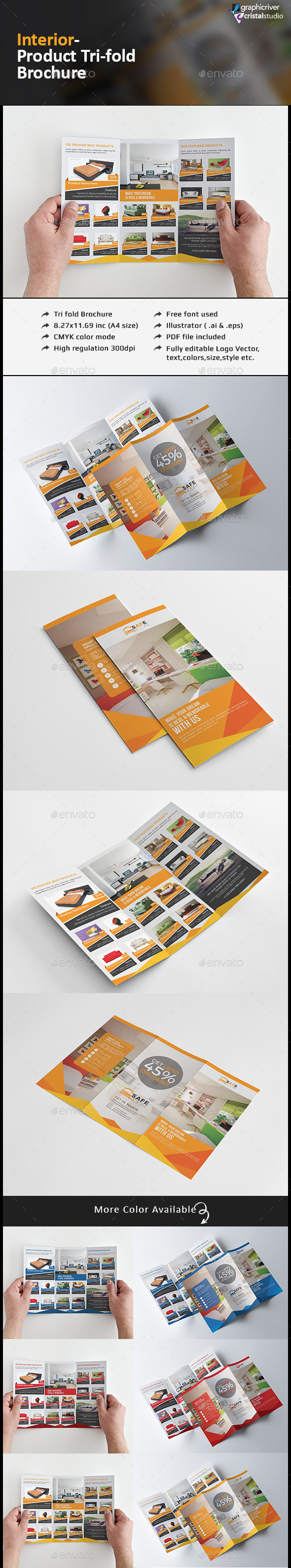 Interior Product Tri fold Brochure Interior Product Tri fold Brochure