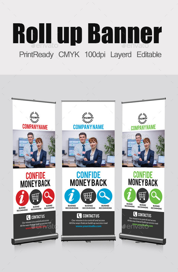 Corporate Roll Up Banner Template - Signage Print Templates