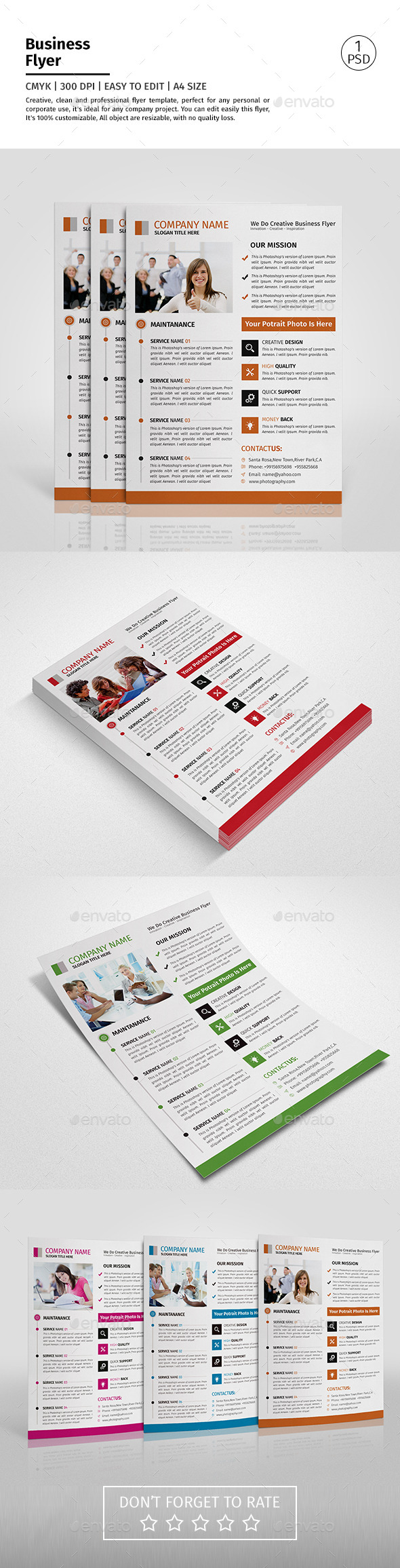 A4 Corporate Business Flyer Template Vol 01 - Corporate Flyers