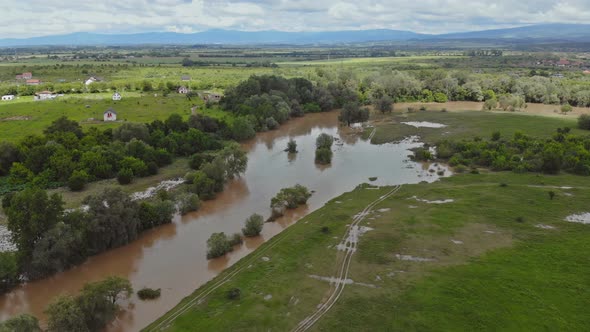 River with Floating Nature and Environment River Overflowed alt