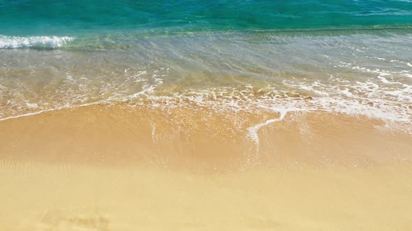 Blue Ocean White Golden Sand Beach Nature Tropical Island Caribbean White Waves alt