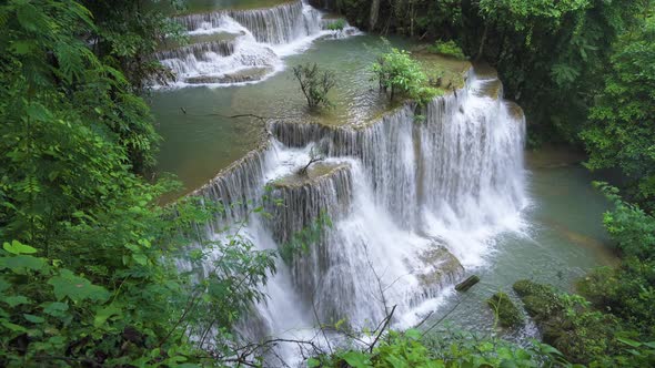 Huai Mae Khamin Waterfall, fourth level, Kanchanaburi, Thailand