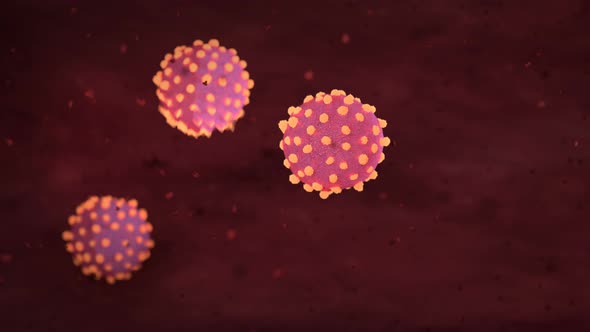 3d Coronavirus Cells Moves In Human Body Vessel alt