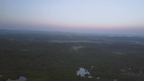 Sunrise Over Endless Green Jungles and Tea Plantations alt