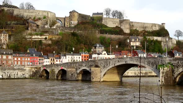 The citadel of Namur is located on a 100 meter high hill above the walloon city of Namur. It lies in alt