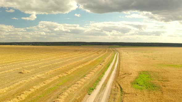 Aerial View Of Country Road alt