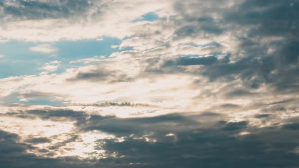 Clouds Float Fast in the Sky Time Lapse