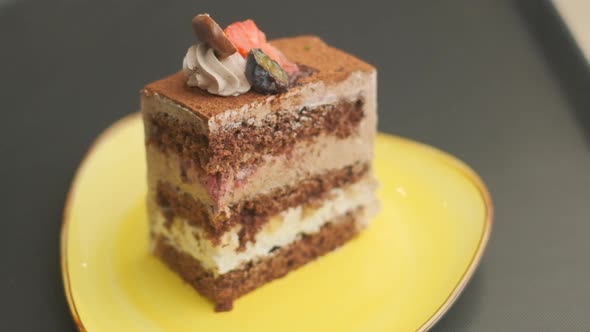 Sweet Dessert Closeup Slow Motion alt