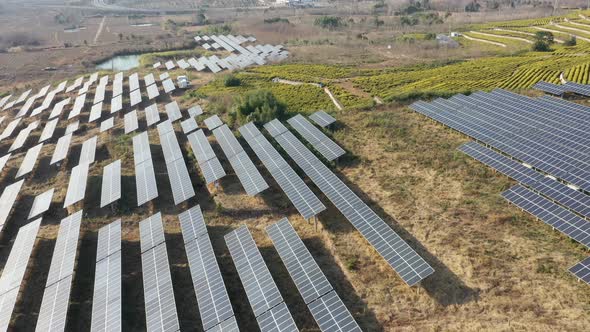 Solar power station in montain alt