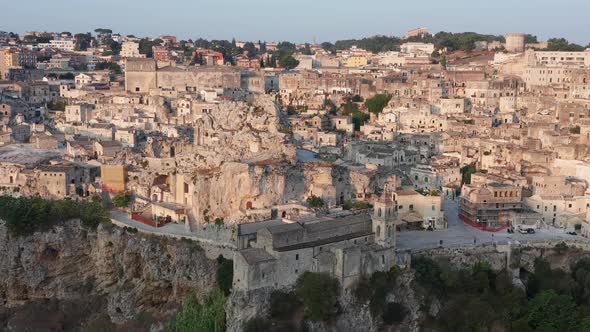Aerial view of Matera town