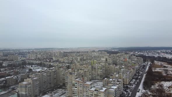 Top View of the City Chervonograd, Ukraine