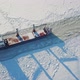 Cargo Ship in the Sea in Winter - VideoHive Item for Sale