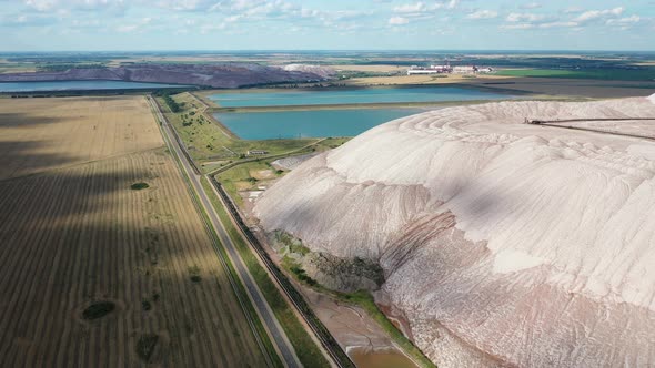 Mountains of Products for the Production of Potash Salt