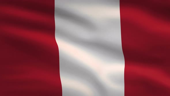 Peru Windy Flag Background 4K alt