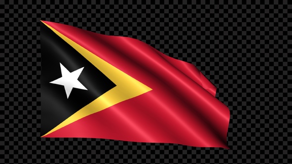 East Timor Flag Blowing In The Wind alt