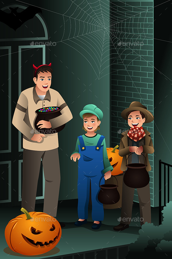 Little Kids Wearing Halloween Costumes - Halloween Seasons/Holidays
