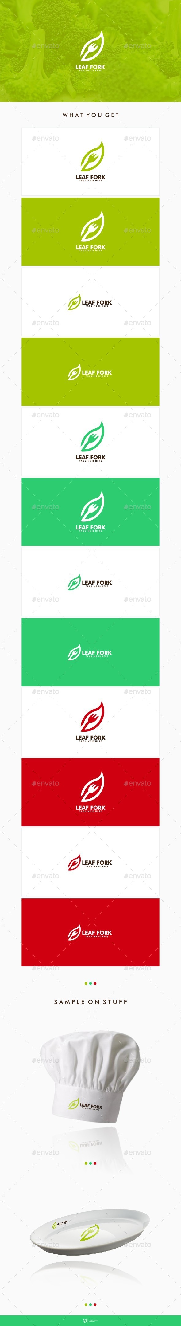Leaf Fork Logo - Food Logo Templates