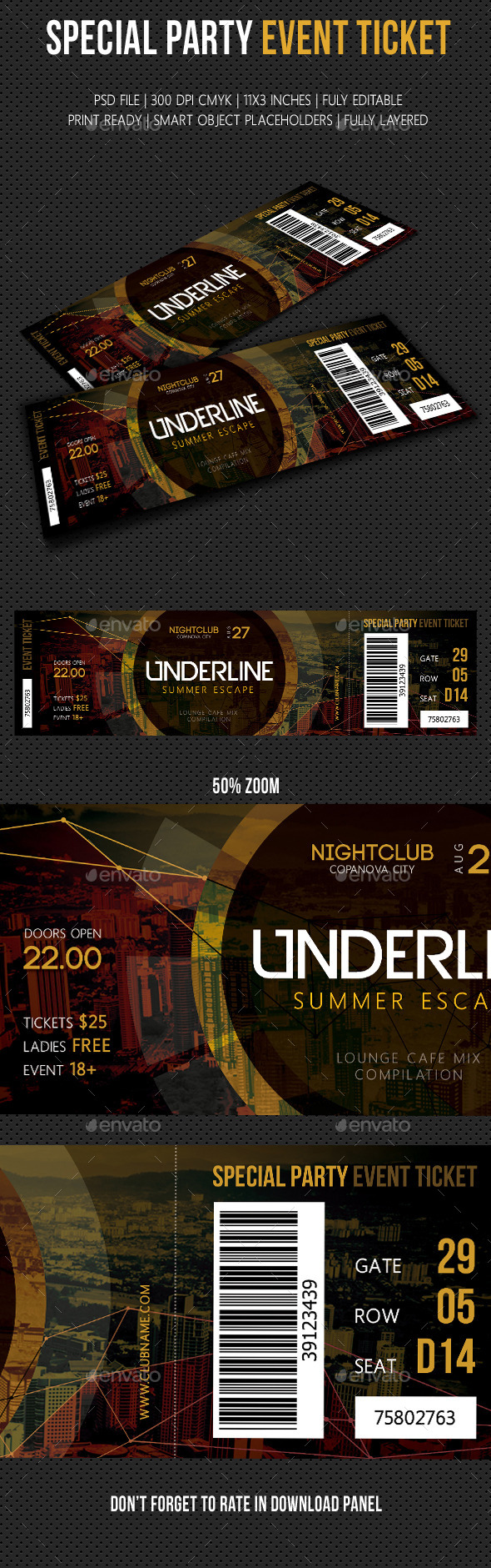 Special Party Event Ticket V08 Special Party Event Ticket V08