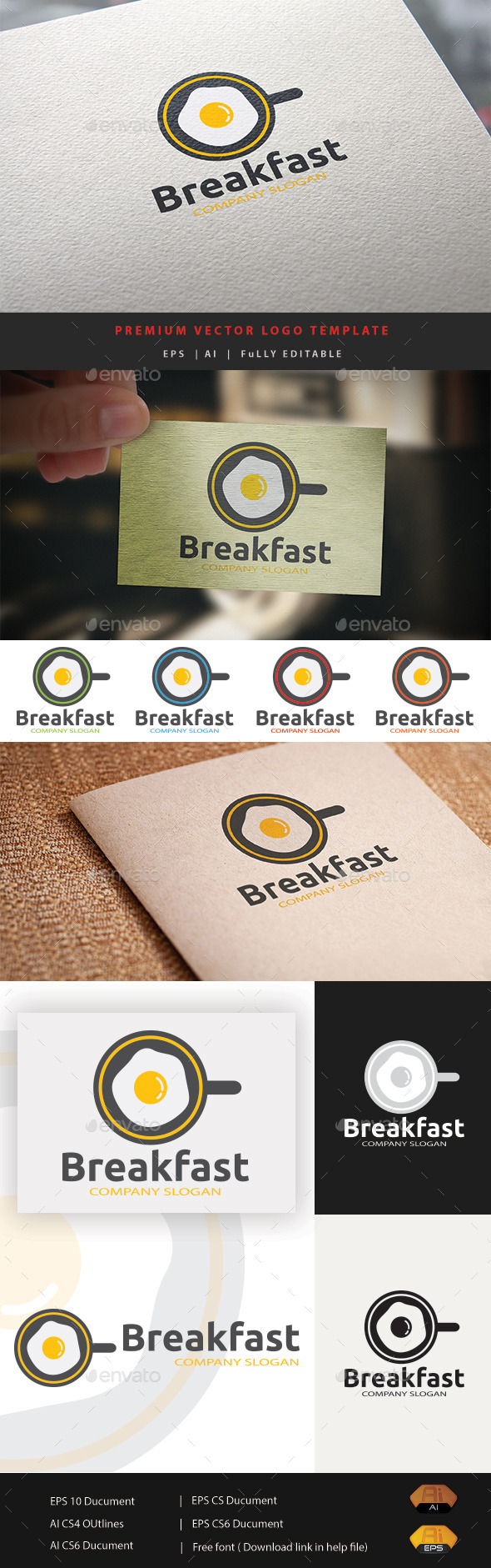 Breakfast Logo - Food Logo Templates