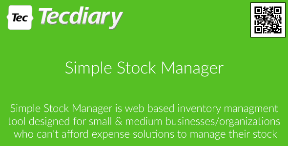 Simple Stock Manager - CodeCanyon 2736749