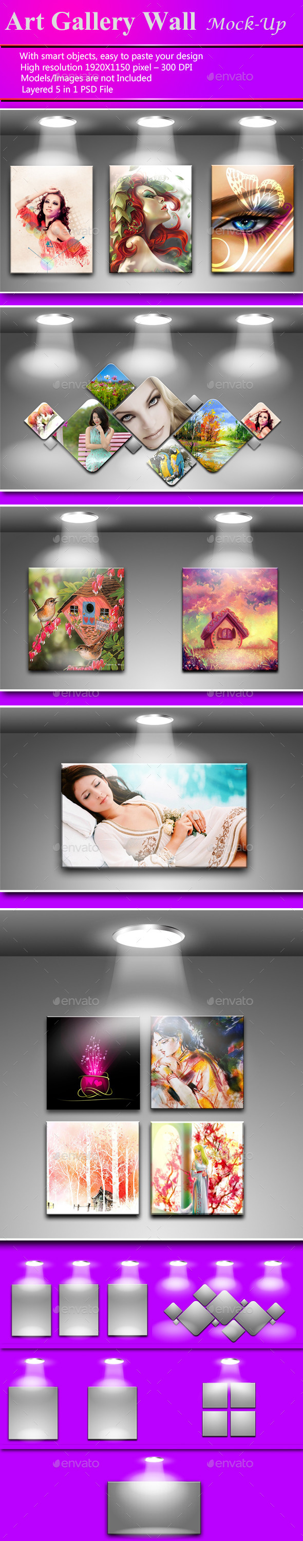 Art Gallery Wall Mock-up - Posters Print