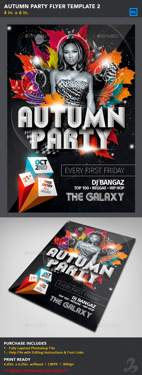 Autumn Party Flyer Template 2 Autumn Party Flyer Template 2