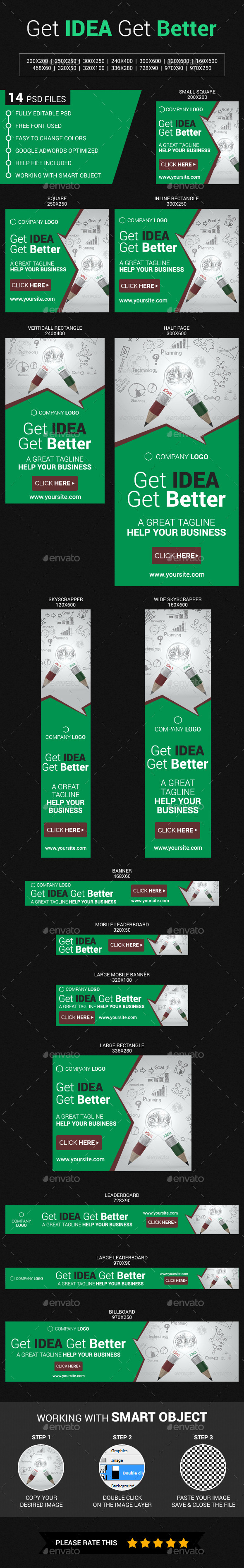 Get Idea Get Better - Banners & Ads Web Elements