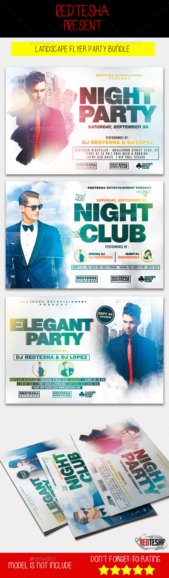 Party Flyer Bundle - Clubs & Parties Events