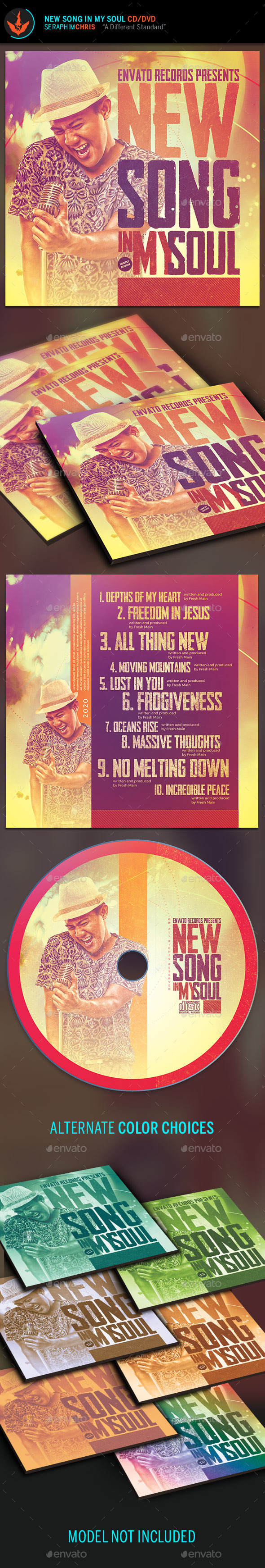 New Song in My Soul CD Artwork Template - CD & DVD Artwork Print Templates