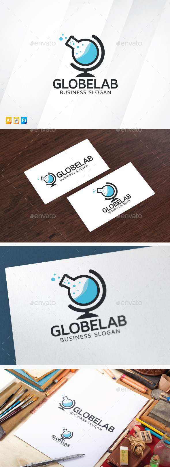 Globe Lab Logo - Objects Logo Templates