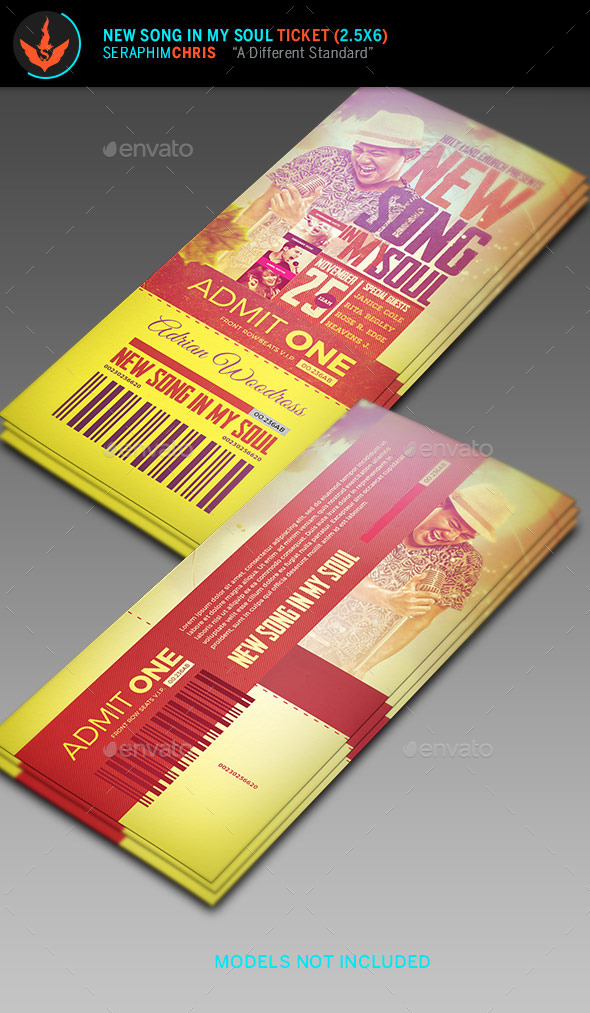 New Song in My Soul Ticket Template New Song in My Soul Ticket Template