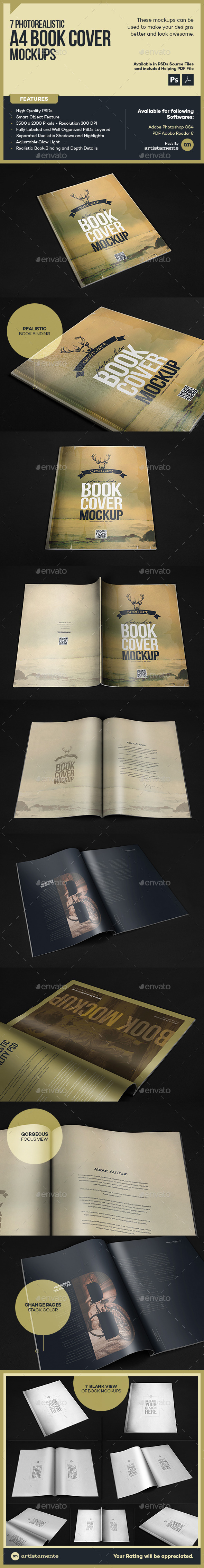 Photorealistic Book Mock-Up - Books Print