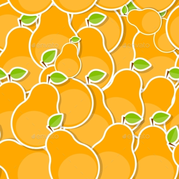 Seamless Pattern Background From Pear Vector - Patterns Decorative