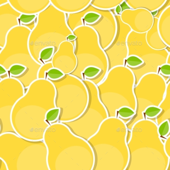 Seamless Pattern Background From Pear Vector - Patterns Decorative