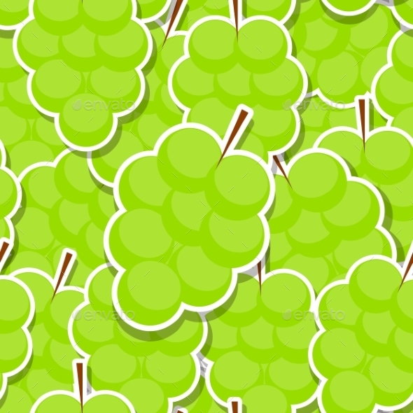 Seamless Pattern Background From Grapes. Vector - Patterns Decorative
