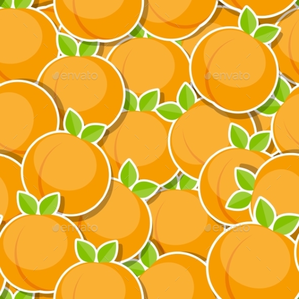 Seamless Pattern Background From Peach Vector - Patterns Decorative