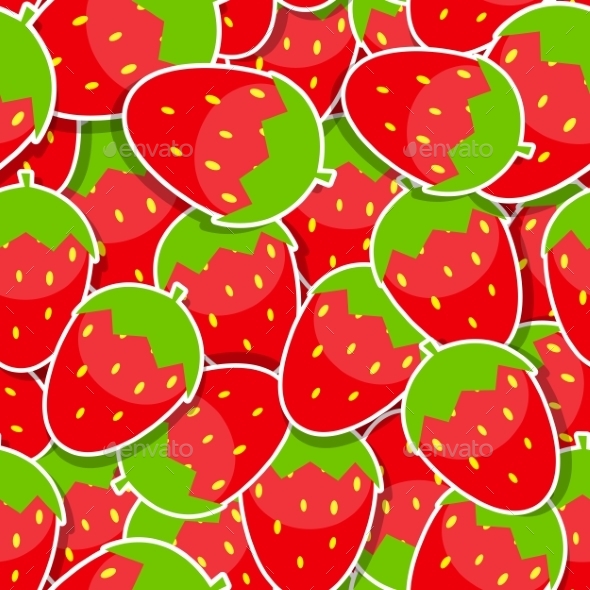 Seamless Pattern Background From Strawberry Vector - Patterns Decorative