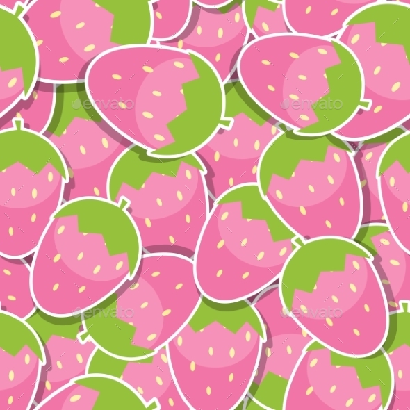 Seamless Pattern Background From Strawberry Vector - Patterns Decorative