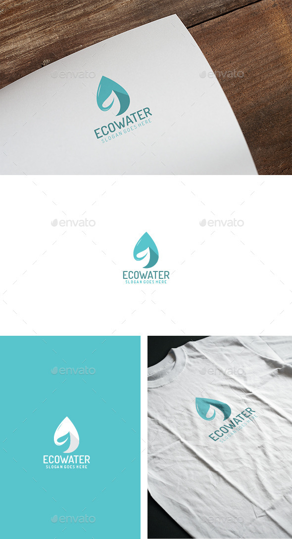 Eco Water Drop Logo - Abstract Logo Templates
